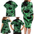 Polynesia Valentines Day Forever In My Heart Tattoo Family Matching Long Sleeve Bodycon Dress and Hawaiian Shirt Green Style LT9 - Polynesian Pride