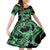 Polynesia Valentines Day Forever In My Heart Tattoo Family Matching Off Shoulder Long Sleeve Dress and Hawaiian Shirt Green Style LT9 Daughter's Dress Green - Polynesian Pride