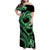 Polynesia Valentines Day Forever In My Heart Tattoo Family Matching Off Shoulder Maxi Dress and Hawaiian Shirt Green Style LT9 Mom's Dress Green - Polynesian Pride