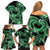 Polynesia Valentines Day Forever In My Heart Tattoo Family Matching Off Shoulder Short Dress and Hawaiian Shirt Green Style LT9 - Polynesian Pride