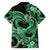 Polynesia Valentines Day Forever In My Heart Tattoo Family Matching Off Shoulder Short Dress and Hawaiian Shirt Green Style LT9 - Polynesian Pride