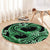 Polynesia Valentines Day Forever In My Heart Tattoo Round Carpet Green Style LT9 - Polynesian Pride