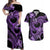 Polynesia Valentines Day Forever In My Heart Tattoo Couples Matching Off Shoulder Maxi Dress and Hawaiian Shirt Purple Style LT9 Purple - Polynesian Pride