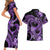 Polynesia Valentines Day Forever In My Heart Tattoo Couples Matching Short Sleeve Bodycon Dress and Hawaiian Shirt Purple Style LT9 - Polynesian Pride