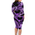 Polynesia Valentines Day Forever In My Heart Tattoo Family Matching Long Sleeve Bodycon Dress and Hawaiian Shirt Purple Style LT9 - Polynesian Pride