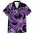 Polynesia Valentines Day Forever In My Heart Tattoo Family Matching Off Shoulder Long Sleeve Dress and Hawaiian Shirt Purple Style LT9 Dad's Shirt - Short Sleeve Purple - Polynesian Pride