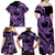 Polynesia Valentines Day Forever In My Heart Tattoo Family Matching Off Shoulder Maxi Dress and Hawaiian Shirt Purple Style LT9 - Polynesian Pride