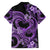 Polynesia Valentines Day Forever In My Heart Tattoo Family Matching Off Shoulder Maxi Dress and Hawaiian Shirt Purple Style LT9 - Polynesian Pride