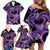 Polynesia Valentines Day Forever In My Heart Tattoo Family Matching Off Shoulder Short Dress and Hawaiian Shirt Purple Style LT9 - Polynesian Pride