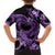 Polynesia Valentines Day Forever In My Heart Tattoo Family Matching Short Sleeve Bodycon Dress and Hawaiian Shirt Purple Style LT9 - Polynesian Pride