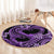 Polynesia Valentines Day Forever In My Heart Tattoo Round Carpet Purple Style LT9 - Polynesian Pride