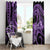 Polynesia Valentines Day Forever In My Heart Tattoo Window Curtain Purple Style LT9 - Polynesian Pride