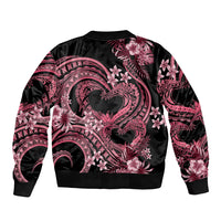 Polynesia Valentines Day Forever In My Heart Tattoo Bomber Jacket Pink Style LT9 - Polynesian Pride