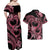 Polynesia Valentines Day Forever In My Heart Tattoo Couples Matching Off Shoulder Maxi Dress and Hawaiian Shirt Pink Style LT9 - Polynesian Pride