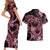 Polynesia Valentines Day Forever In My Heart Tattoo Couples Matching Short Sleeve Bodycon Dress and Hawaiian Shirt Pink Style LT9 - Polynesian Pride