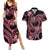 Polynesia Valentines Day Forever In My Heart Tattoo Couples Matching Summer Maxi Dress and Hawaiian Shirt Pink Style LT9 Pink - Polynesian Pride