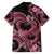 Polynesia Valentines Day Forever In My Heart Tattoo Family Matching Long Sleeve Bodycon Dress and Hawaiian Shirt Pink Style LT9 - Polynesian Pride