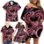 Polynesia Valentines Day Forever In My Heart Tattoo Family Matching Off Shoulder Short Dress and Hawaiian Shirt Pink Style LT9 - Polynesian Pride