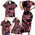 Polynesia Valentines Day Forever In My Heart Tattoo Family Matching Short Sleeve Bodycon Dress and Hawaiian Shirt Pink Style LT9 - Polynesian Pride