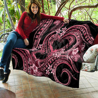 Polynesia Valentines Day Forever In My Heart Tattoo Quilt Pink Style LT9 - Polynesian Pride