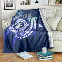 Personalised Northern Mariana Islands Blanket Commonwealth Day 2024 LT9 Ocean Blue - Polynesian Pride