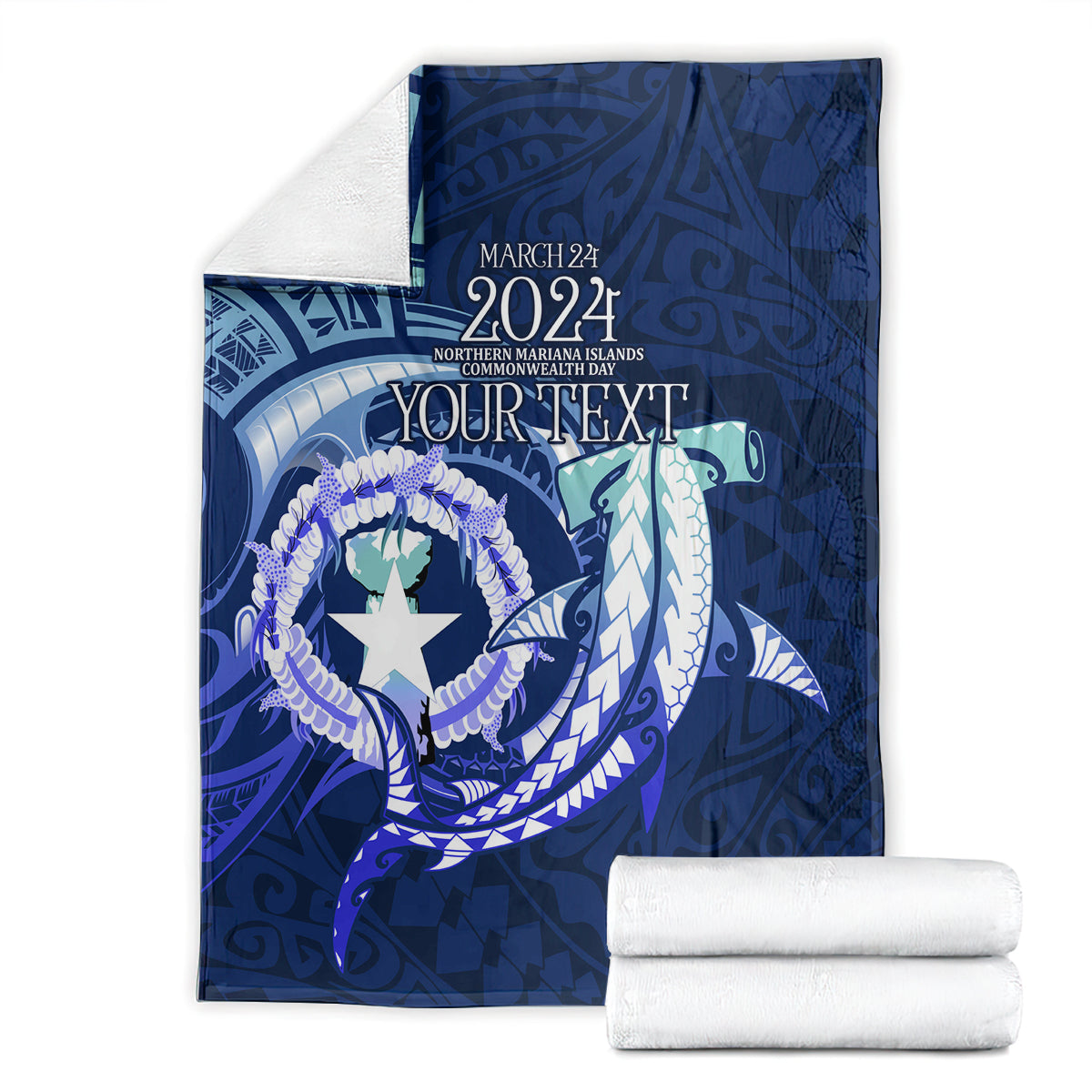 Personalised Northern Mariana Islands Blanket Commonwealth Day 2024 LT9 - Polynesian Pride