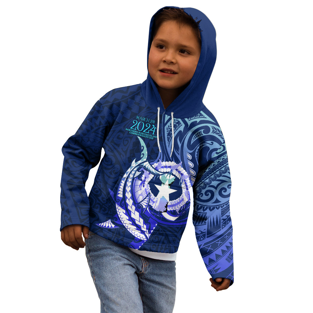 Personalised Northern Mariana Islands Kid Hoodie Commonwealth Day 2024 LT9 - Polynesian Pride