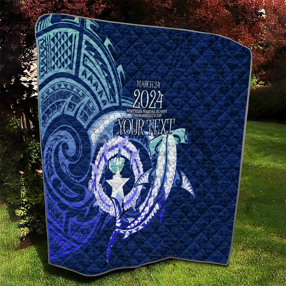 Personalised Northern Mariana Islands Quilt Commonwealth Day 2024 LT9 - Polynesian Pride