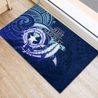 Personalised Northern Mariana Islands Rubber Doormat Commonwealth Day 2024 LT9 - Polynesian Pride