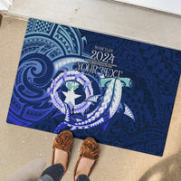 Personalised Northern Mariana Islands Rubber Doormat Commonwealth Day 2024 LT9 - Polynesian Pride