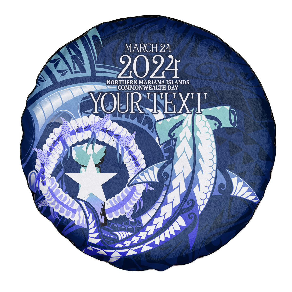 Personalised Northern Mariana Islands Spare Tire Cover Commonwealth Day 2024 LT9 - Polynesian Pride