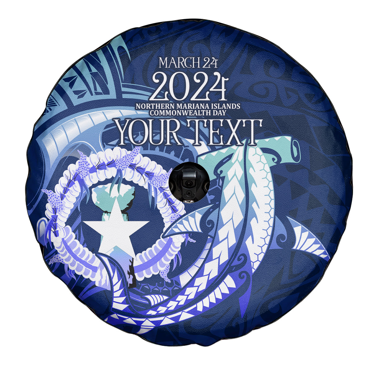 Personalised Northern Mariana Islands Spare Tire Cover Commonwealth Day 2024 LT9 - Polynesian Pride