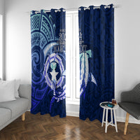 Personalised Northern Mariana Islands Window Curtain Commonwealth Day 2024 LT9 With Grommets Ocean Blue - Polynesian Pride