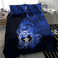 Northern Mariana Islands Ylang-ylang Mwarmwar Bedding Set Polynesian Blue Style LT9 - Polynesian Pride