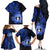 Northern Mariana Islands Ylang-ylang Mwarmwar Family Matching Off Shoulder Long Sleeve Dress and Hawaiian Shirt Polynesian Blue Style LT9 - Polynesian Pride