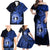 Northern Mariana Islands Ylang-ylang Mwarmwar Family Matching Off Shoulder Maxi Dress and Hawaiian Shirt Polynesian Blue Style LT9 - Polynesian Pride