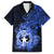 Northern Mariana Islands Ylang-ylang Mwarmwar Family Matching Off Shoulder Short Dress and Hawaiian Shirt Polynesian Blue Style LT9 Dad's Shirt - Short Sleeve Blue - Polynesian Pride