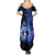 Northern Mariana Islands Ylang-ylang Mwarmwar Family Matching Summer Maxi Dress and Hawaiian Shirt Polynesian Blue Style LT9 - Polynesian Pride