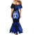 Northern Mariana Islands Ylang-ylang Mwarmwar Mermaid Dress Polynesian Blue Style LT9 - Polynesian Pride