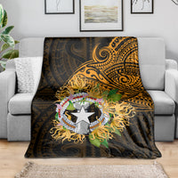 Northern Mariana Islands Ylang-ylang Mwarmwar Blanket Polynesian Gold Style LT9 - Polynesian Pride