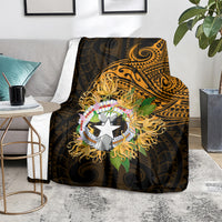 Northern Mariana Islands Ylang-ylang Mwarmwar Blanket Polynesian Gold Style LT9 - Polynesian Pride