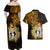 Northern Mariana Islands Ylang-ylang Mwarmwar Couples Matching Off Shoulder Maxi Dress and Hawaiian Shirt Polynesian Gold Style LT9 - Polynesian Pride