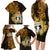 Northern Mariana Islands Ylang-ylang Mwarmwar Family Matching Long Sleeve Bodycon Dress and Hawaiian Shirt Polynesian Gold Style LT9 - Polynesian Pride