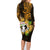 Northern Mariana Islands Ylang-ylang Mwarmwar Family Matching Long Sleeve Bodycon Dress and Hawaiian Shirt Polynesian Gold Style LT9 - Polynesian Pride