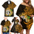 Northern Mariana Islands Ylang-ylang Mwarmwar Family Matching Off Shoulder Short Dress and Hawaiian Shirt Polynesian Gold Style LT9 - Polynesian Pride