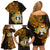 Northern Mariana Islands Ylang-ylang Mwarmwar Family Matching Off Shoulder Short Dress and Hawaiian Shirt Polynesian Gold Style LT9 - Polynesian Pride