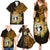 Northern Mariana Islands Ylang-ylang Mwarmwar Family Matching Summer Maxi Dress and Hawaiian Shirt Polynesian Gold Style LT9 - Polynesian Pride