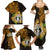 Northern Mariana Islands Ylang-ylang Mwarmwar Family Matching Summer Maxi Dress and Hawaiian Shirt Polynesian Gold Style LT9 - Polynesian Pride