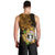 Northern Mariana Islands Ylang-ylang Mwarmwar Men Tank Top Polynesian Gold Style LT9 - Polynesian Pride