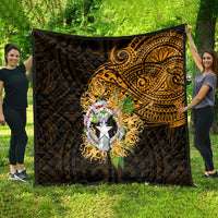 Northern Mariana Islands Ylang-ylang Mwarmwar Quilt Polynesian Gold Style LT9 - Polynesian Pride